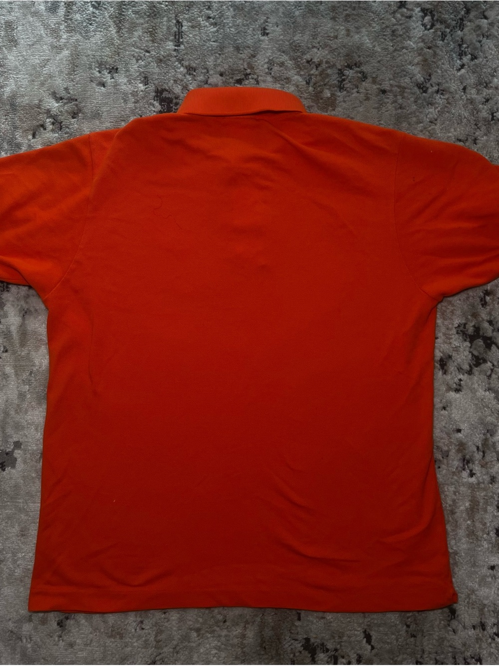 Lacoste Men's Bright Orange Pique Polo with Crocodile Logo - Picture 2 of 2